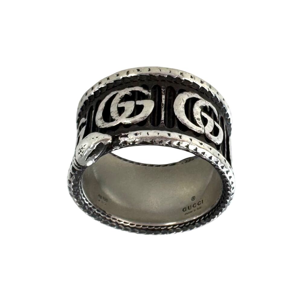 Gucci Sterling Silver GG Marmont Snake Ring - Picture 8 of 10